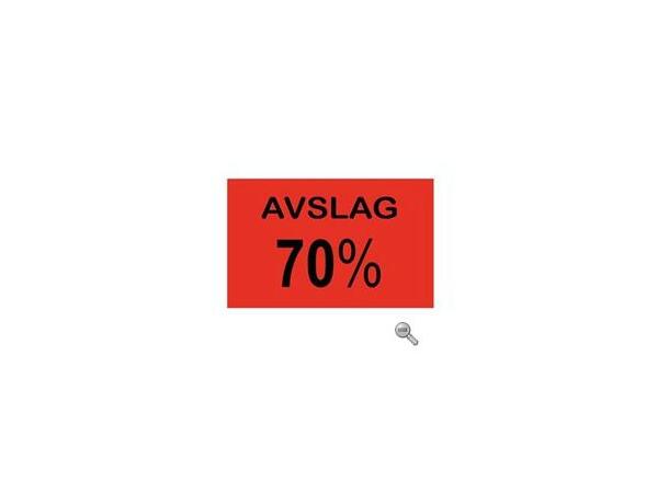 Fluoretikett 26 x 16 Rød 2 "Avslag" 
